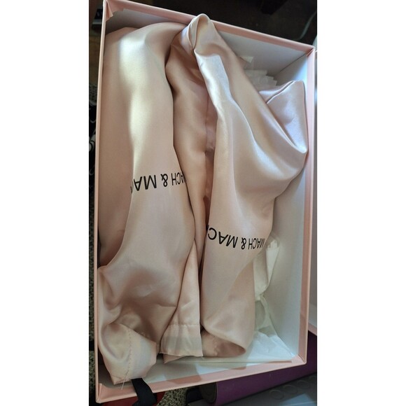 Mach & Mach Slingback Heel Sandals Women's 37 Black Embellished‎ Crystal Heart - Picture 16 of 16